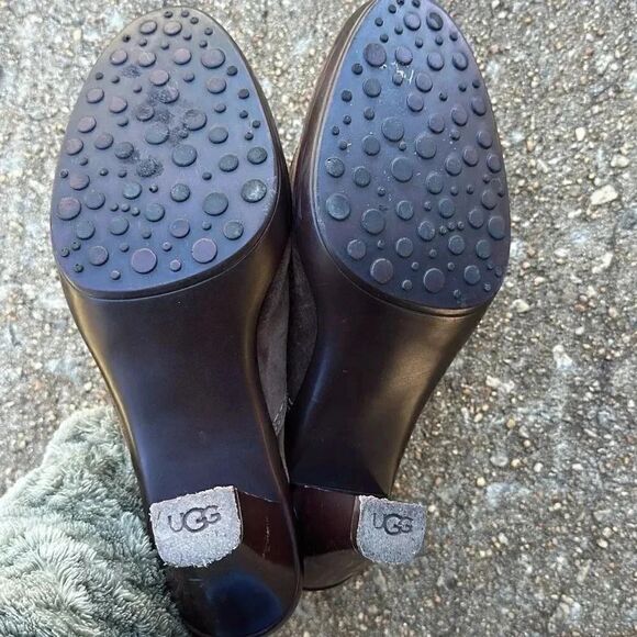 Ugg Australia Slip On Chunky Heel Buckle Suede Women’s Sz 7.5 - Picture 11 of 12